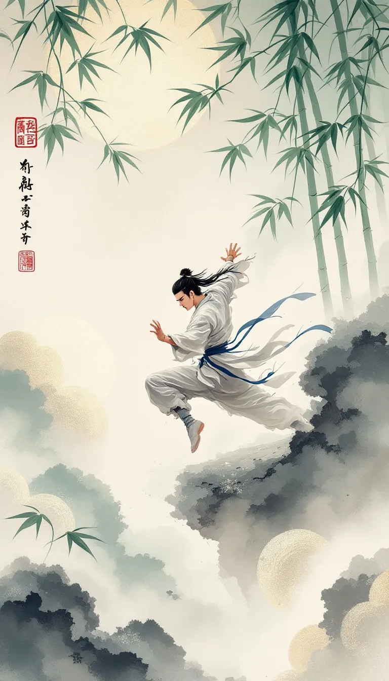 星空体育羽毛球运动员水墨风格