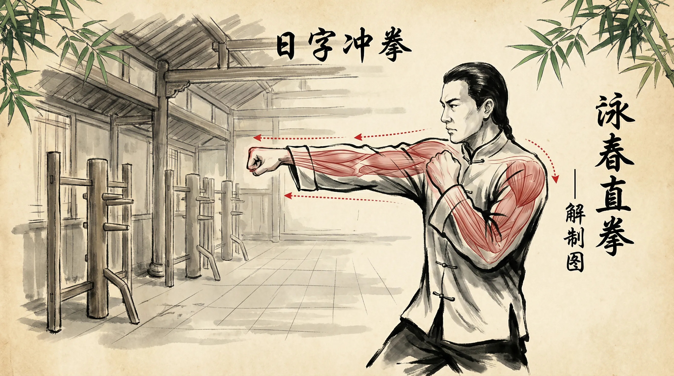 星空体育咏春拳日字冲拳招式拆解图